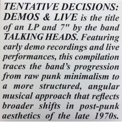 Tentative Decisions: Demos & Live (LP+45t)